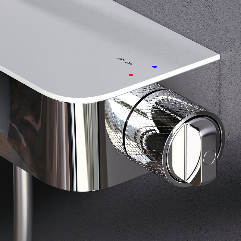 Душевая система AM.PM Func F078F700 стойка с тропическим душем, смесителем, изливом, хром