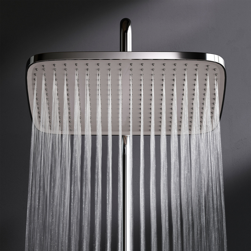 Душевая система AM.PM Func F078F700 стойка с тропическим душем, смесителем, изливом, хром