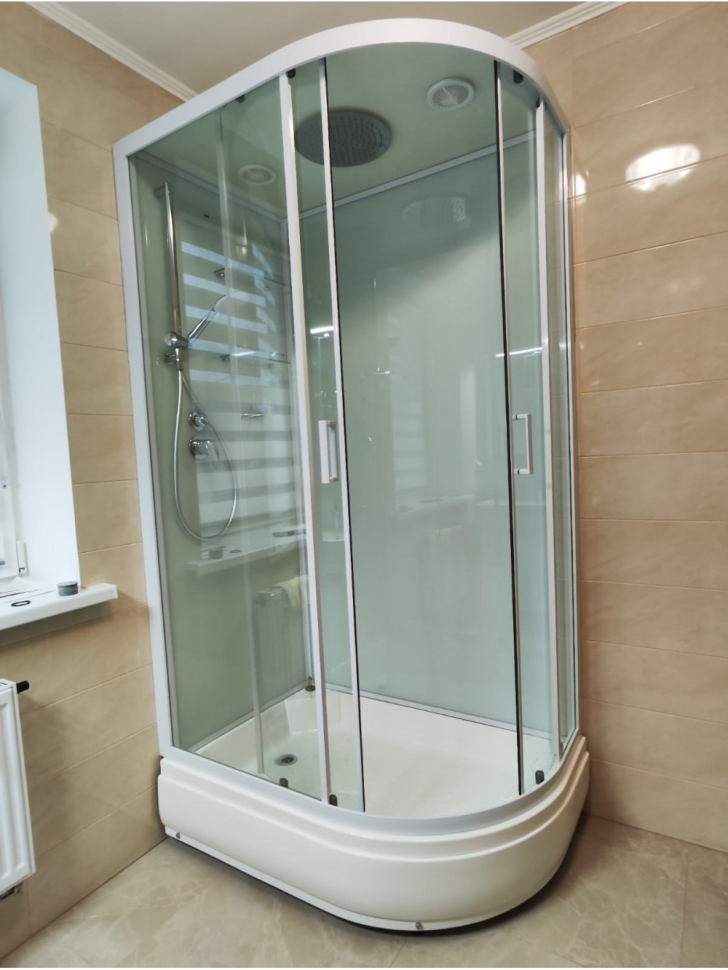 Душевая кабина Frank F412/1 L White без крыши 120x80 см, 128009
