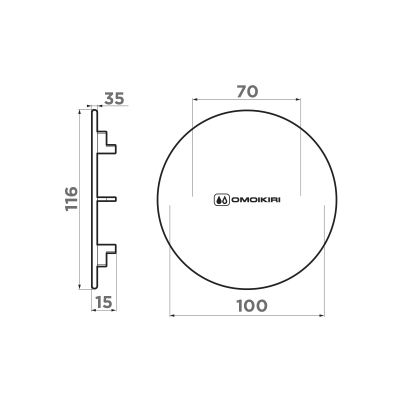Декоративный элемент для корзинчатого вентиля Omoikiri DEC-LG, 4957090