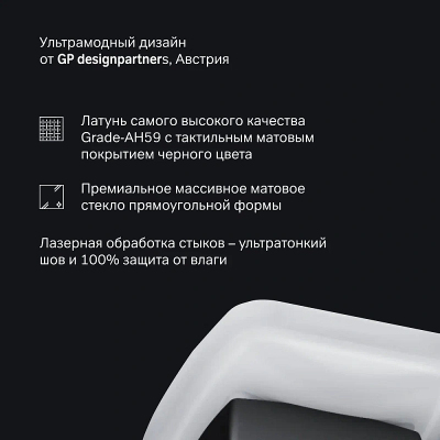 Набор аксессуаров AM.PM Gem черный (крючки, стакан, мыльница)