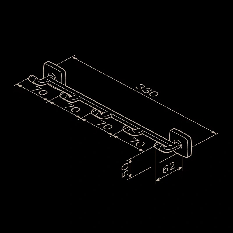 Набор аксессуаров AM.PM Gem черный (крючки, стакан, мыльница)
