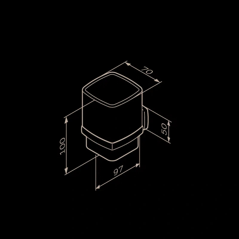 Набор аксессуаров AM.PM Gem черный (крючки, стакан, мыльница)