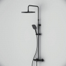 Душевая система AM.PM Func F078F522 стойка с тропическим душем, термостатом, смесителем, изливом, черная