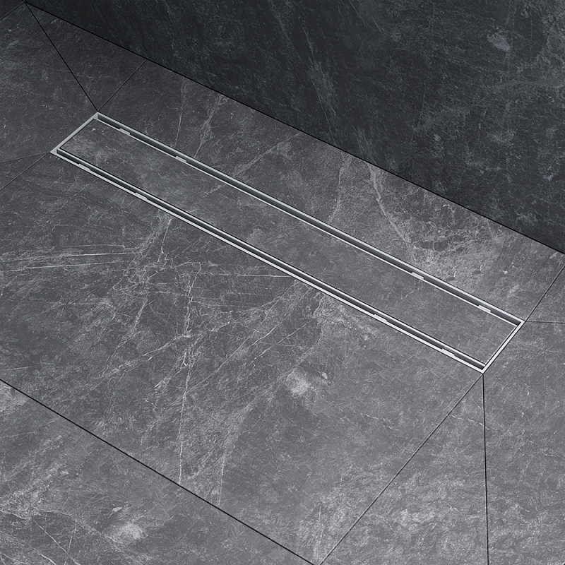 Душевой трап (лоток) 50 AM.PM PrimeFlow W02SC-U11-050-04SB комбинированный затвор со стальной матовой решеткой под плитку