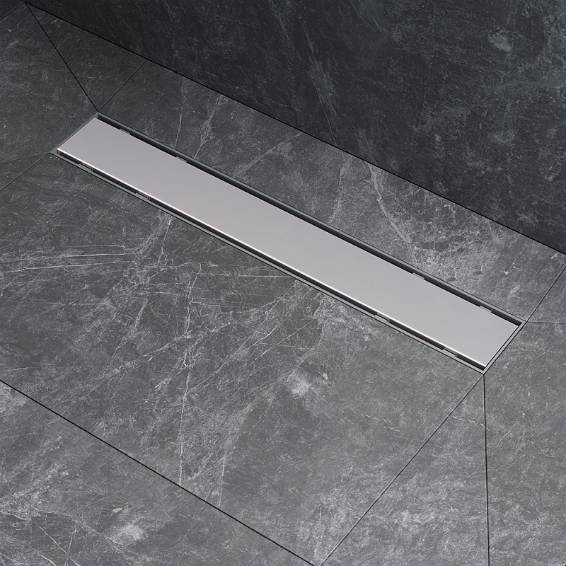 Душевой трап (лоток) 50 AM.PM PrimeFlow W02SC-U11-050-04SB комбинированный затвор со стальной матовой решеткой под плитку