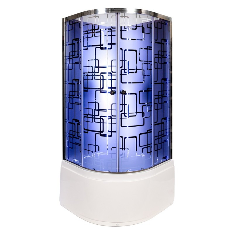 Душевая кабина DTO BM 4590 N LED Black (90x90)