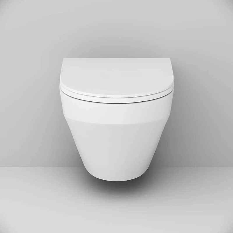Унитаз подвесной безободковый с инсталляцией AM.PM Inspire IS450A38.501700 сиденьем микролифт, черной сенс. клавишей