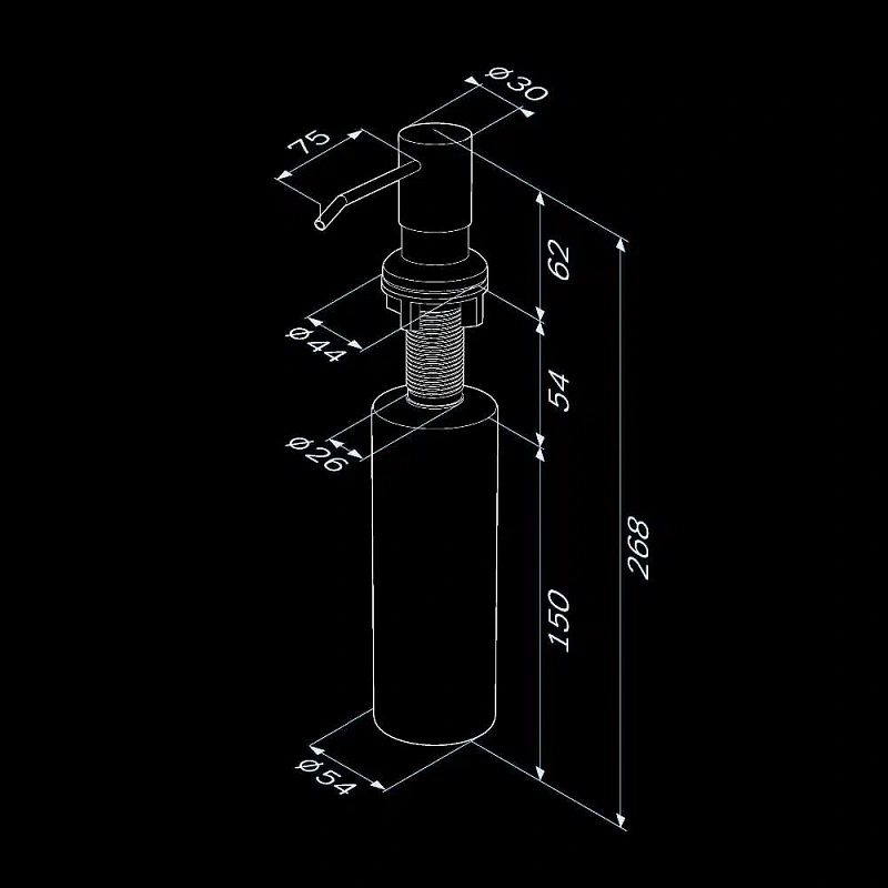 Дозатор для моющего средства AM.PM X-Joy A8437111 встраиваемый, сатин