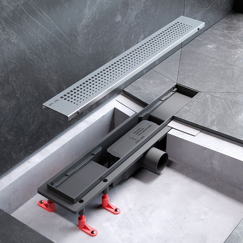 Душевой трап (лоток) 50 AM.PM PrimeFlow W02SC-P11-050-01SB комбинированный затвор со стальной матовой решеткой