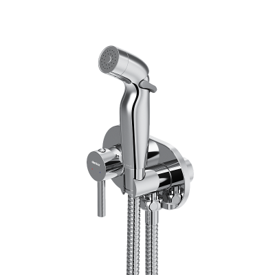 Гигиенический душ со смесителем Damixa Option 212000000 хром встраиваемый, шланг 1500, держатель