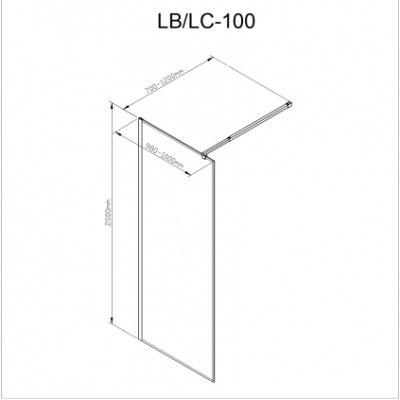 Душевая перегородка AvaCan LB 100, LB100