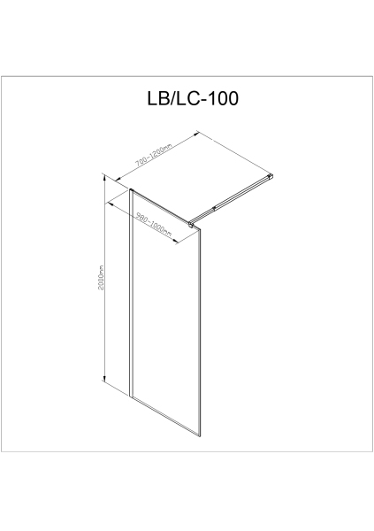 Душевая перегородка AvaCan LB 100, LB100