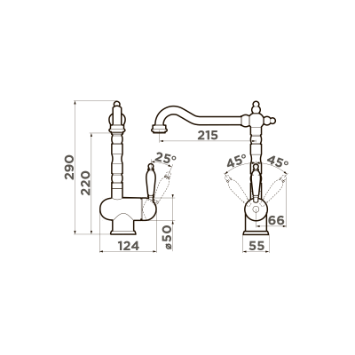Смеситель для кухни Omoikiri Kyoto-G латунь/золото, OKY-G-35