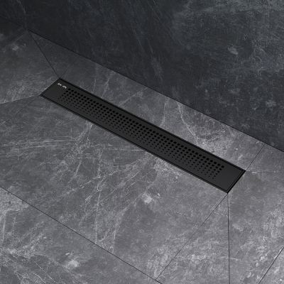 Душевой трап (лоток) 50 AM.PM PrimeFlow W02SC-P11-050-01BM комбинированный затвор с черной матовой решеткой