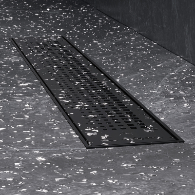 Душевой трап (лоток) 50 AM.PM PrimeFlow W02SC-P11-050-01BM комбинированный затвор с черной матовой решеткой