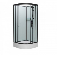 Душевая кабина Frank F400/1 Black без крыши 100x100 см, 142009