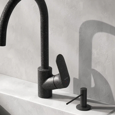 Дозатор для моющего средства AM.PM Gem A9037222 встраиваемый, черный