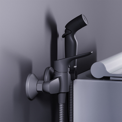 Гигиенический душ со смесителем Damixa Jupiter 778000300 черный встраиваемый, шланг 1500, держатель