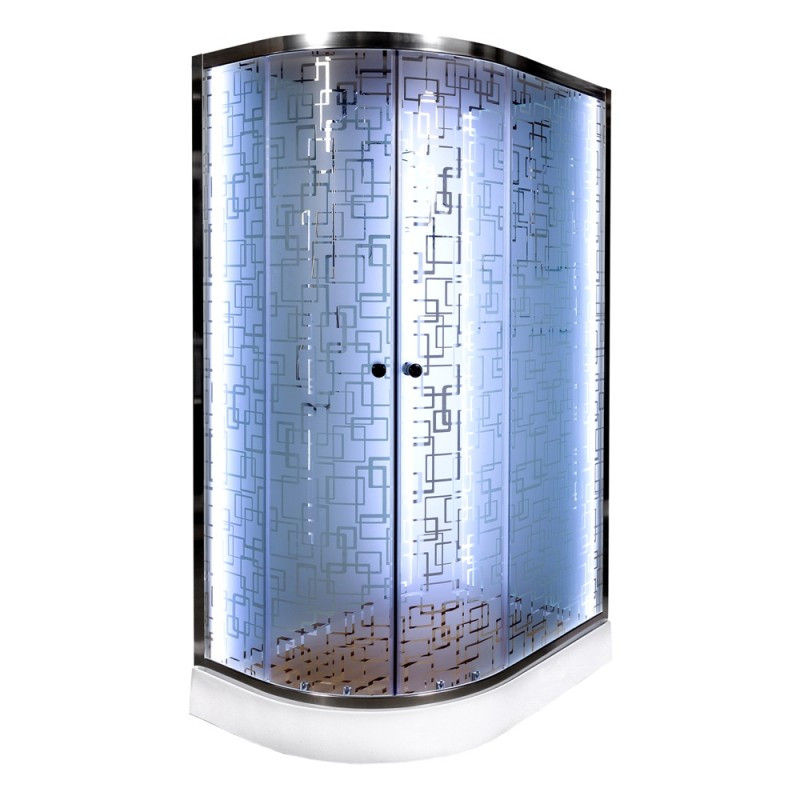 Душевая кабина DTO ЕМ 1512R N LED с гидромассажем (120x80)