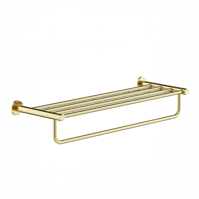Полка SANCOS Base для полотенец, брашированное золото, PVD покрытие, SC9028BG