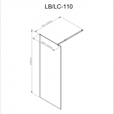 Душевая перегородка AvaCan LB 110 MT, LB110MT
