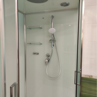Душевая кабина Frank F408 М Brilliant 80x80 низкий поддон матовое стекло