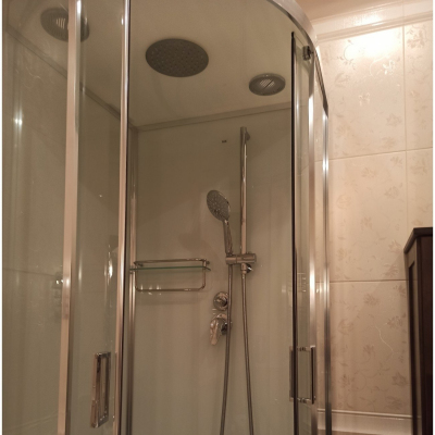 Душевая кабина Frank F408 М Brilliant 80x80 низкий поддон матовое стекло