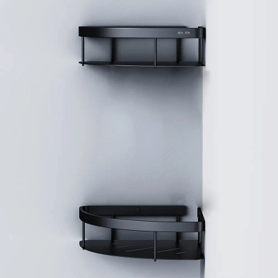 Полка в ванную угловая AM.PM Sense L A7454222 двухъярусная черная