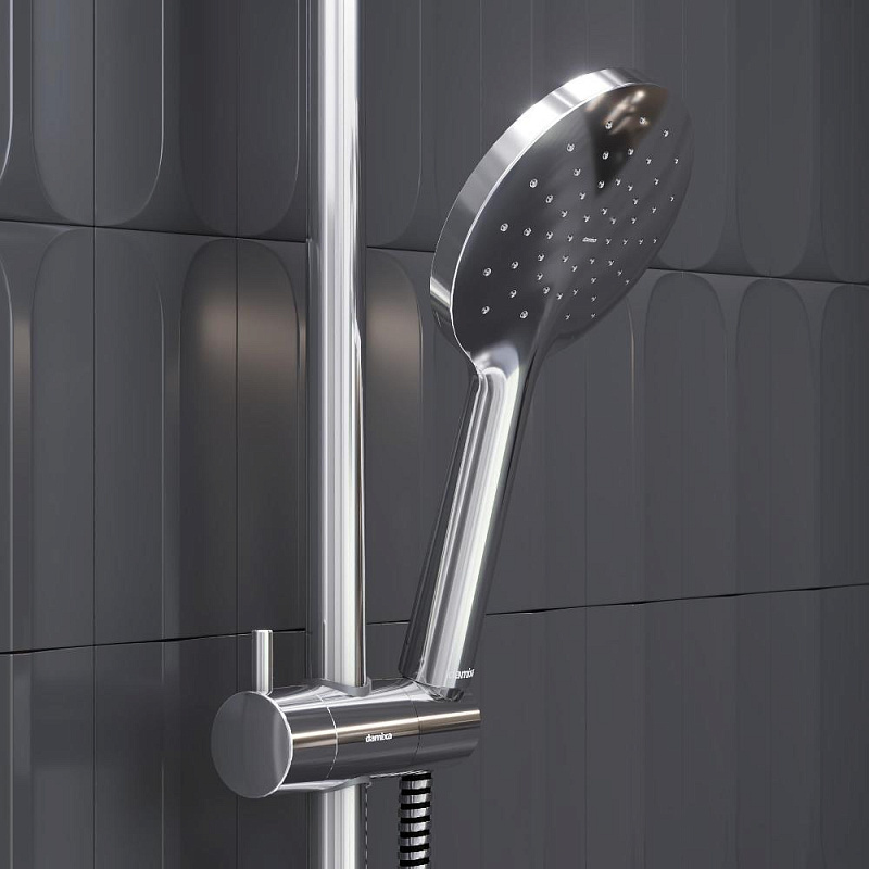 Душевая система Damixa Jupiter 977800000 стойка с тропическим душем, термостатом, смесителем, хром