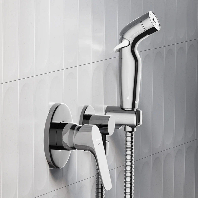 Гигиенический душ со смесителем Damixa Jupiter 777510001 хром встраиваемый, шланг 1200, держатель