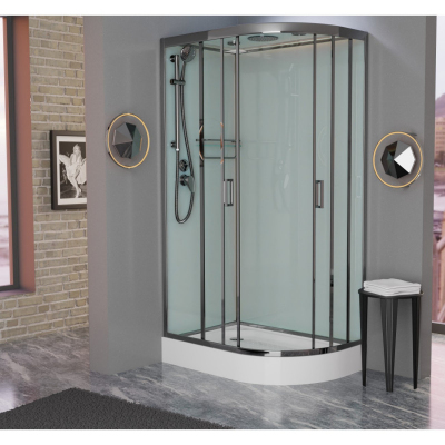 Душевая кабина Frank F411L M Brilliant матовое стекло110х80 левосторонняя низкий поддон, 177777