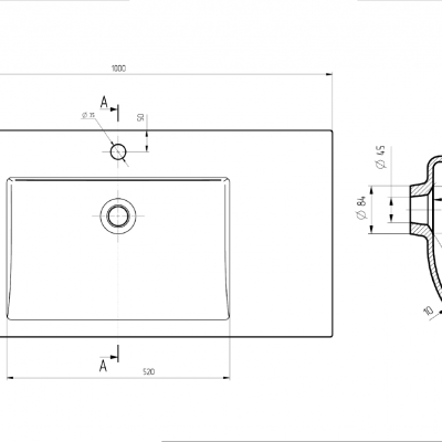 Раковина VCB-13100G из кварца, цвет серый