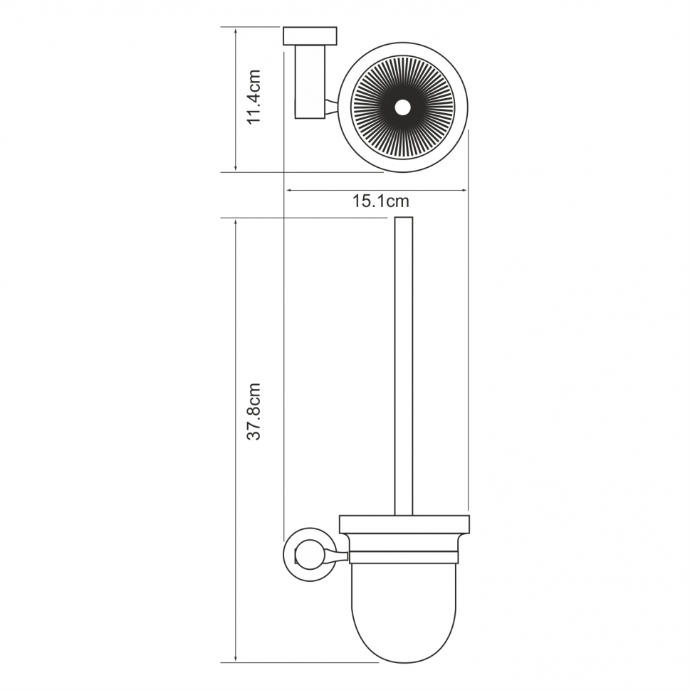 Щетка для унитаза Wasserkraft Donau K-9427