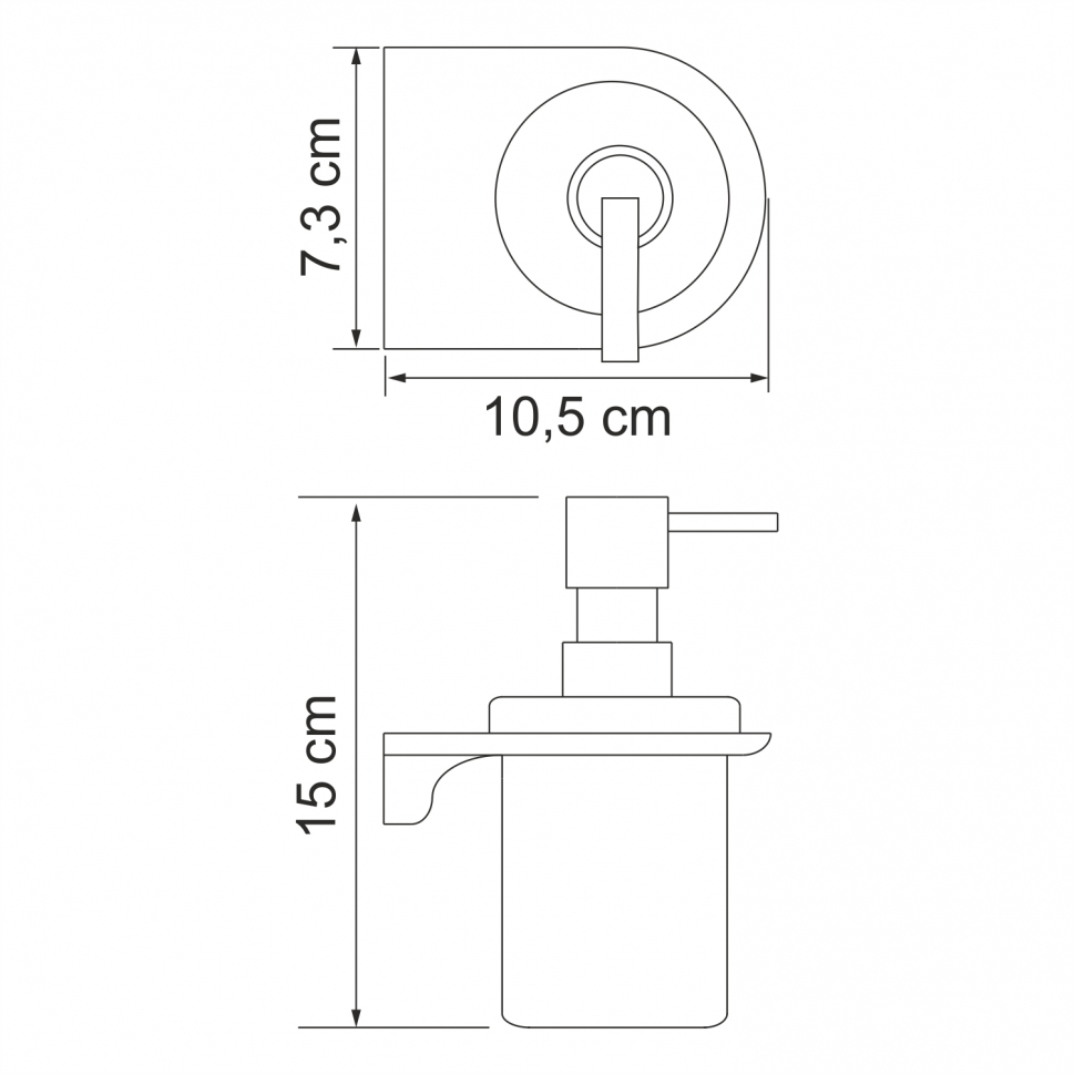 Дозатор для жидкого мыла Wasserkraft Kammel K-8399