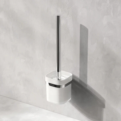 Ершик для унитаза AM.PM Func A8F33300 со стеклянной настенной подставкой, хром