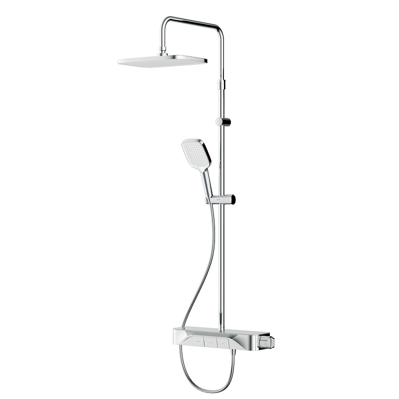 Душевая система AM.PM Func F078F200 стойка с тропическим душем, термостатом, смесителем, хром
