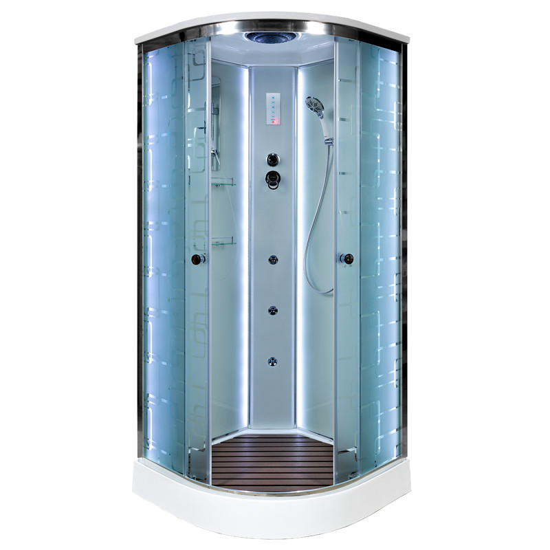 Душевая кабина DTO EM 1590 LED с гидромассажем (90x90)