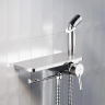 Гигиенический душ со смесителем Damixa Jupiter 773500001 хром встраиваемый, полка, шланг 1200, держатель туалетной бумаги