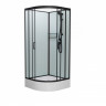 Душевая кабина Frank F400/1 М Black  100x100 без крыши матовое стекло, 20065