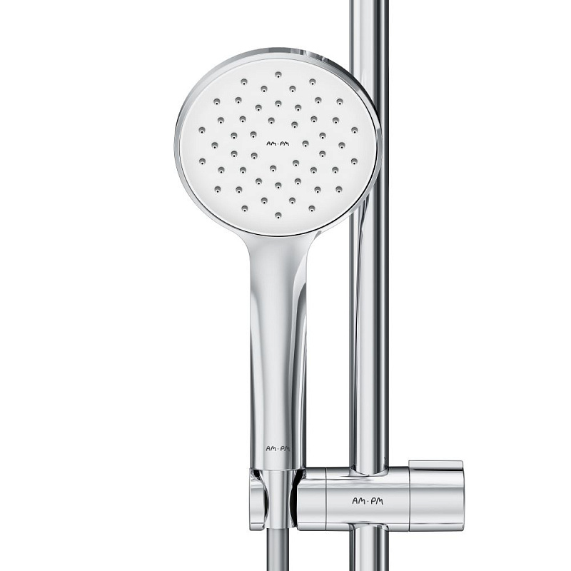 Душевая система AM.PM Crave F079C500 стойка с тропическим душем, термостатом, смесителем, изливом, хром
