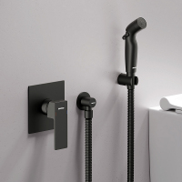 Гигиенический душ со смесителем Damixa Gala 537510300 черный встраиваемый, шланг 1200, держатель