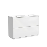 Тумба напольная под раковину SANCOS Libra Floor, белый глянец 1190х450х840 мм, LB120F-2W