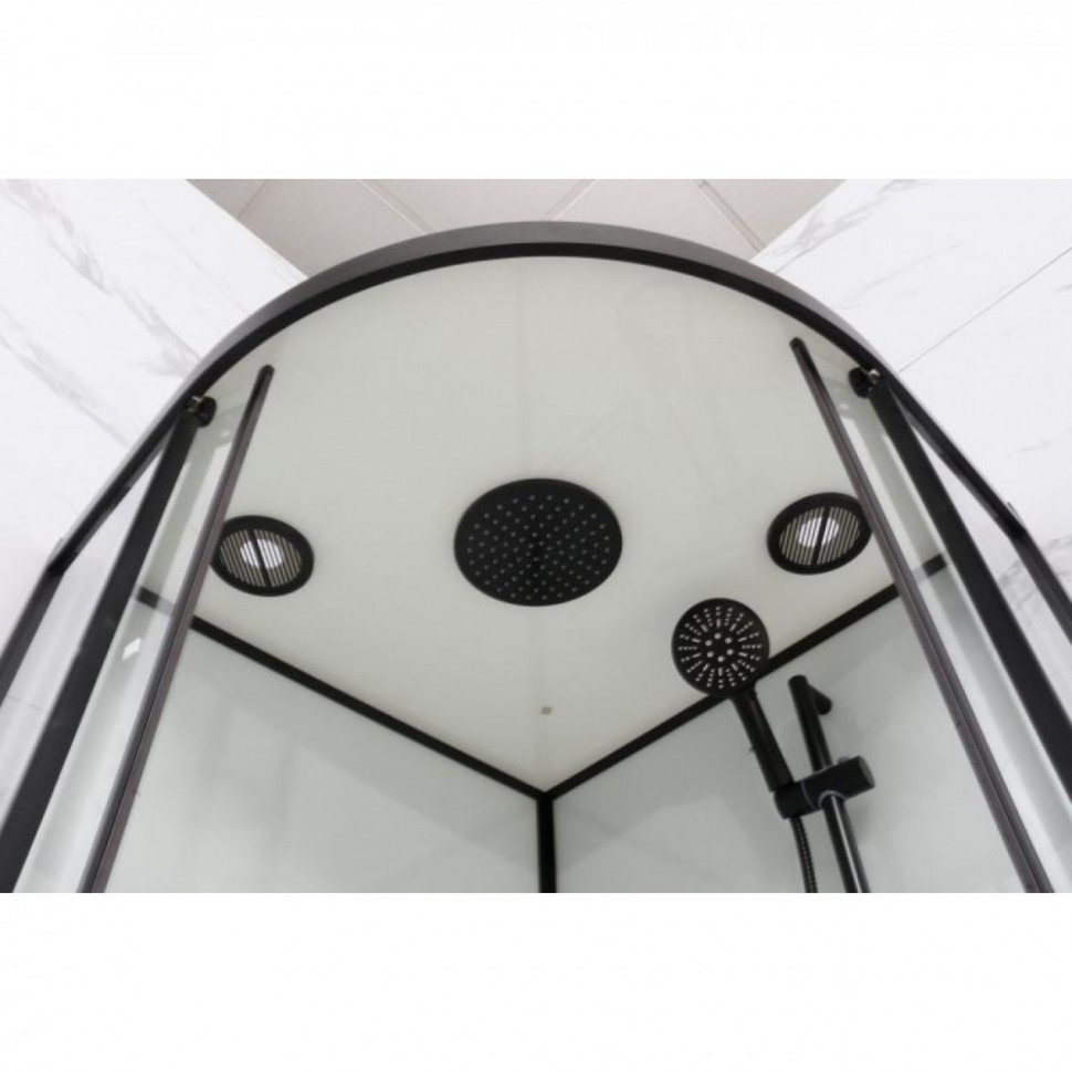 Душевая кабина Frank F400/1 М Black 100x100 матовое стекло, 20064