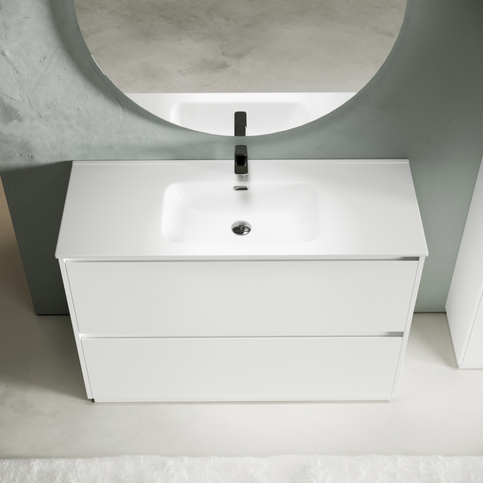 Тумба напольная под раковину SANCOS Libra Floor, белый глянец 1190х450х840 мм, LB120F-1W