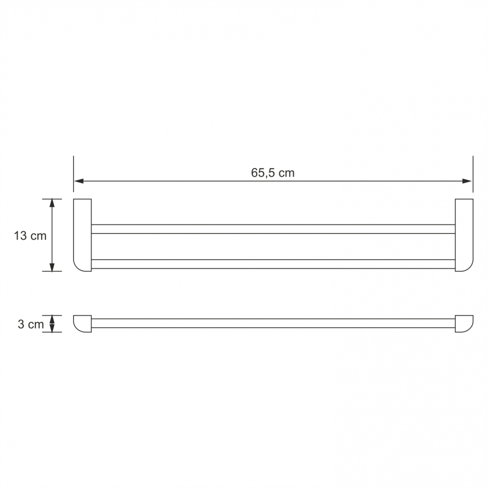 Держатель полотенец двойной Wasserkraft Kammel K-8340WHITE