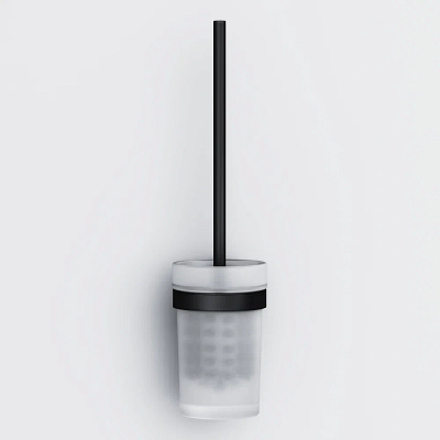 Ершик для унитаза AM.PM X-Joy A85A33322 со стеклянной настенной подставкой, черный