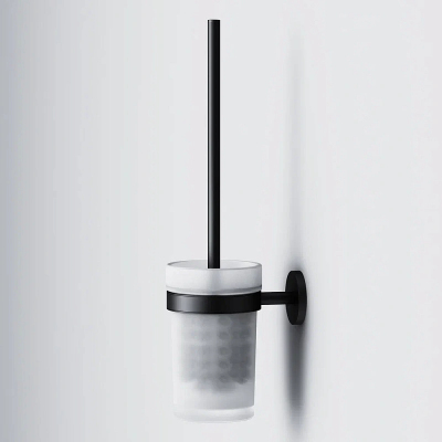 Ершик для унитаза AM.PM X-Joy A85A33322 со стеклянной настенной подставкой, черный
