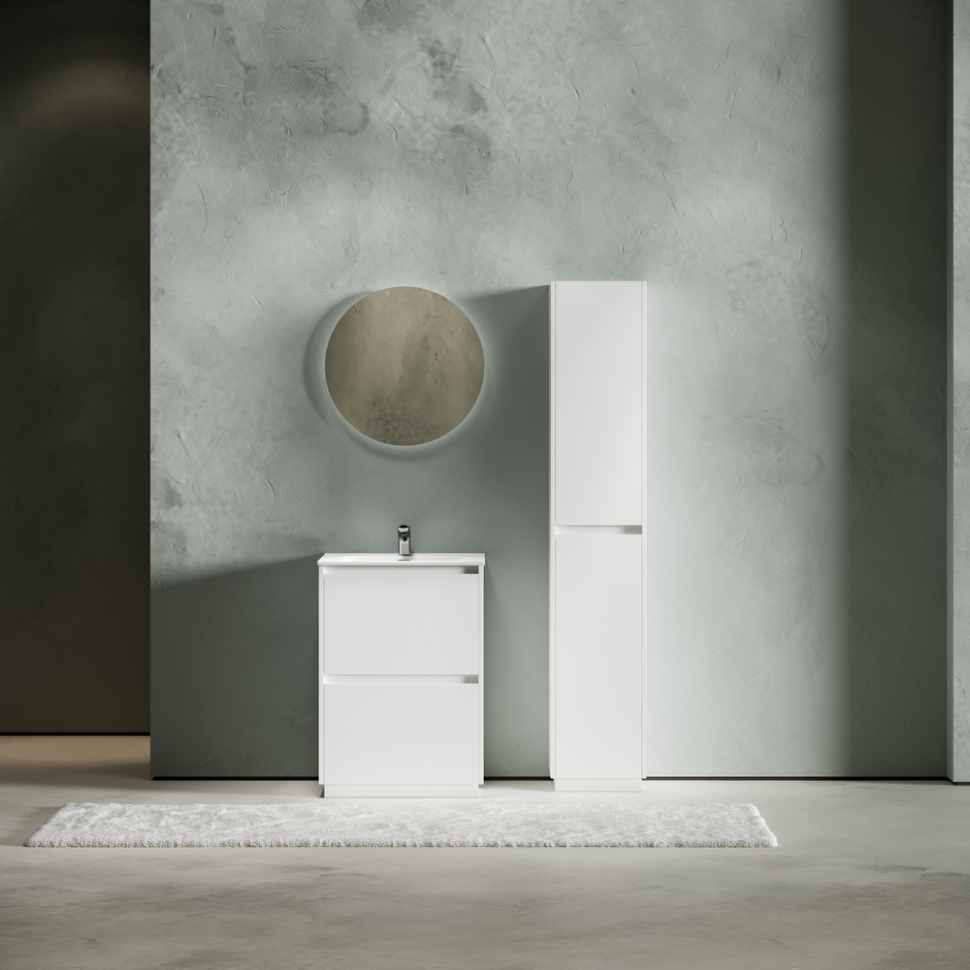 Тумба напольная под раковину SANCOS Libra Floor, белый глянец 590х450х840 мм, LB60FW