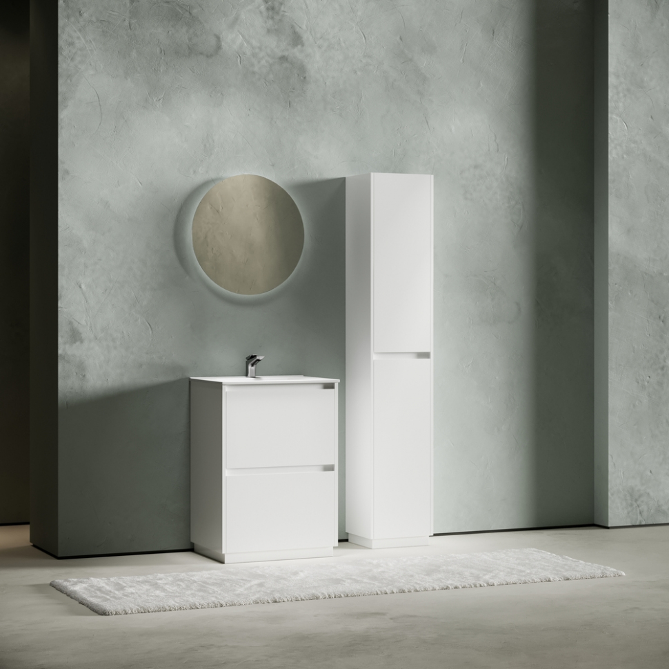 Тумба напольная под раковину SANCOS Libra Floor, белый глянец 590х450х840 мм, LB60FW